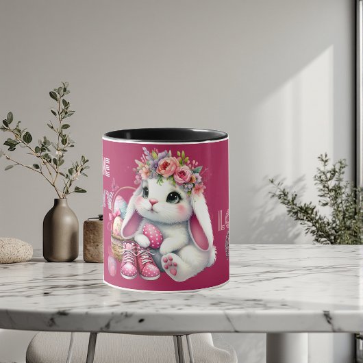 Some Bunny Loves Me Whimsical Spring Personalized  Tasse