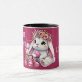 Some Bunny Loves Me Whimsical Spring Personalized  Tasse (Zentrum)