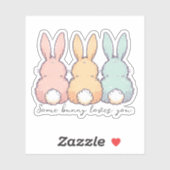 Some Bunny Loves You Custom Contour Aufkleber (Blatt)