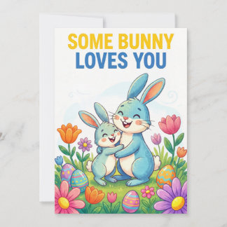 Some Bunny Loves You Cute Easter Bunny Card Feiertagskarte