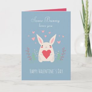 Some Bunny Loves You Cute Valentine’s Karte