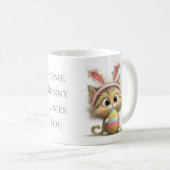 Some Bunny Loves You Easter Cat Mug Kaffeetasse (VorderseiteRechts)
