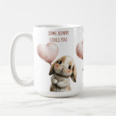 Some Bunny Loves You with Heart Balloon Kaffeetasse (Links)