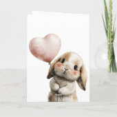 Some Bunny Loves You with Heart Balloon Karte (Rückseite)