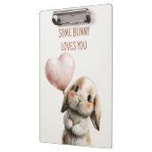Some Bunny Loves You with Heart Balloon Klemmbrett (Links)
