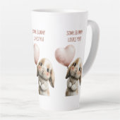 Some Bunny Loves You with Heart Balloon Milchtasse (Rechte Ecke)