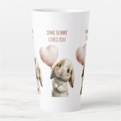 Some Bunny Loves You with Heart Balloon Milchtasse (Vorderseite)