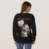 Some Bunny Loves You with Heart Balloon Sweatshirt (Schwarz voll)