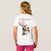 Some Bunny Loves You with Heart Balloon T-Shirt (Schwarz voll)