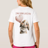 Some Bunny Loves You with Heart Balloon T-Shirt (Rückseite)