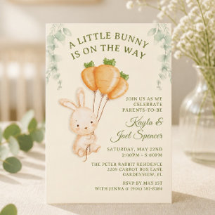 Some Bunny On The Way Karottenballon Baby Shower-E Einladung