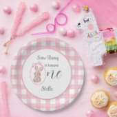 Some Bunny Paper Plate 1st Birthday Party Pappteller (Party)