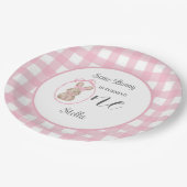 Some Bunny Paper Plate 1st Birthday Party Pappteller (Schrägansicht)