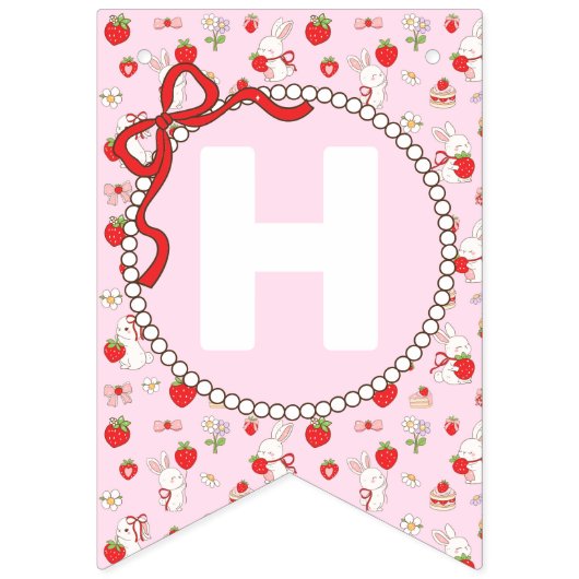 Some Bunny Pink Birthday Banner (Zweite Fahne)