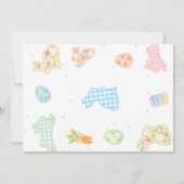 Some Bunny So Hoppy To Be Four Pastel Birthday Einladung (Rückseite)