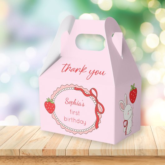 Some Bunny Strawberry Geburtstag Geschenkschachtel