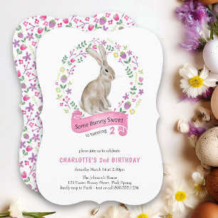 Some Bunny Sweet Hübsches Mädchen Geburtstag Einladung