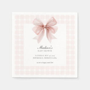 Some Bunny Sweet Pink Baby Shower Serviette