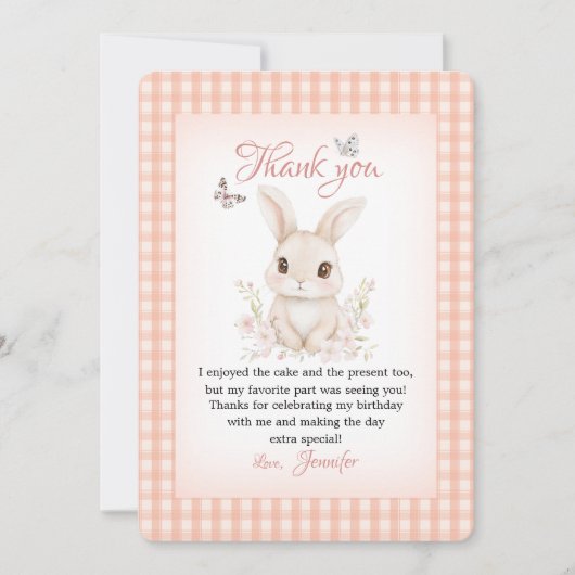 Some Bunny Thank You Card Watercolor Dankeskarte (Vorderseite)