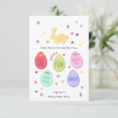 Some Bunny Thinks You're Awesome Happy Easter Card Einladung (Stehend Vorderseite)