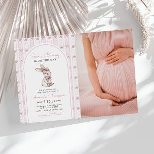 Some Bunny Vintage-Hasen-Baby-Shower-Foto Einladung
