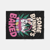 Some Bunnys Baked Funny Easter Stoner Humor For  Fleecedecke (Vorderseite (Horizontal))