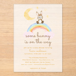 Some Bunny's On The Way Gender Neutral Baby Shower Acryleinladungen