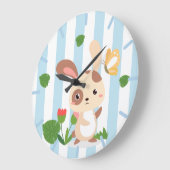 Some Cute Bunny Große Wanduhr (Winkel)