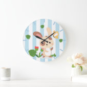 Some Cute Bunny Große Wanduhr (Zuhause)