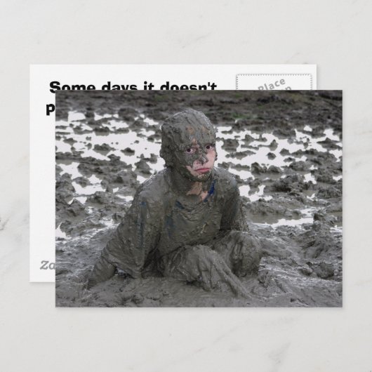 Some days it doesn't pay to get out of bed postkarte (Vorne/Hinten)