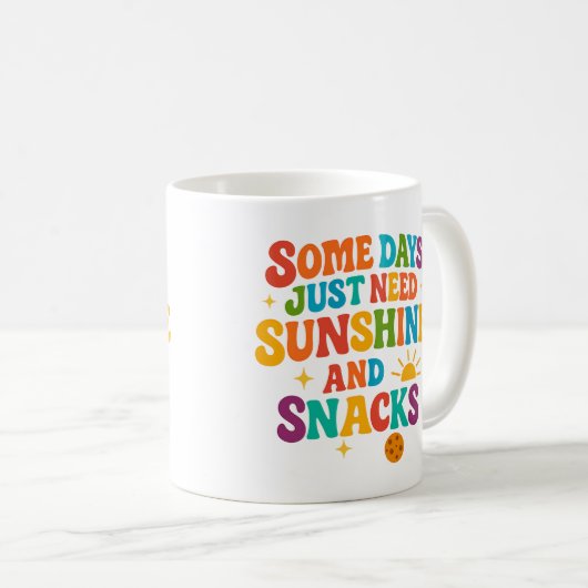 Some days just need sunshine and snacks - Mug Kaffeetasse (VorderseiteRechts)