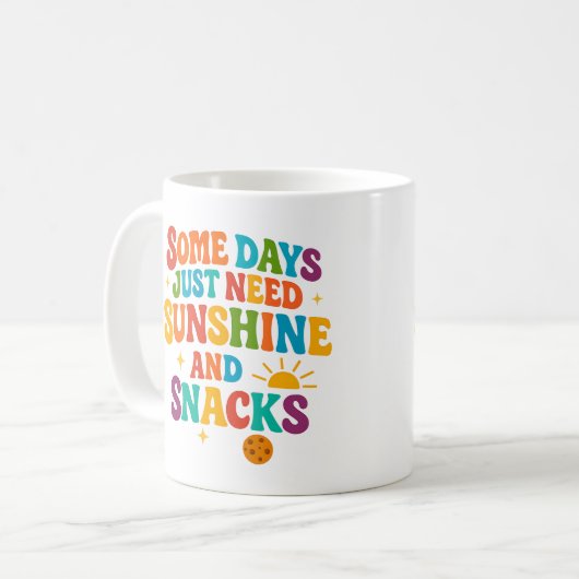 Some days just need sunshine and snacks - Mug Kaffeetasse (Vorderseite Links)