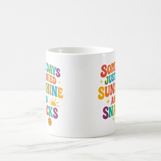 Some days just need sunshine and snacks - Mug Kaffeetasse (Mittel)