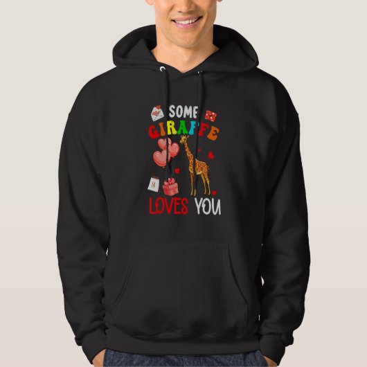 Some Giraffe Loves You Valentine's Day Animal Hoodie (Vorderseite)