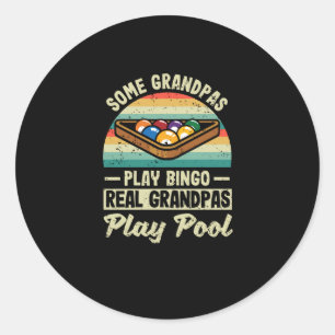 Some grandfathers play bingo pool billiards runder aufkleber