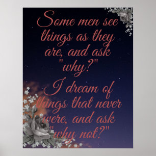 Some men see things wood wall art poster