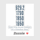 Some of my favorite numbers aufkleber (Blatt)