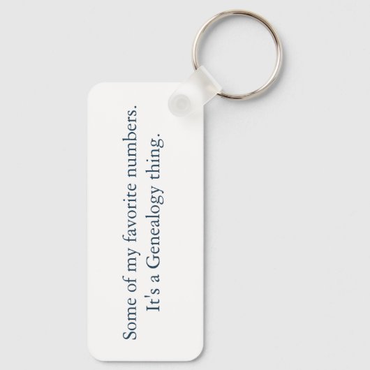 Some of my favorite numbers schlüsselanhänger (Rückseite)