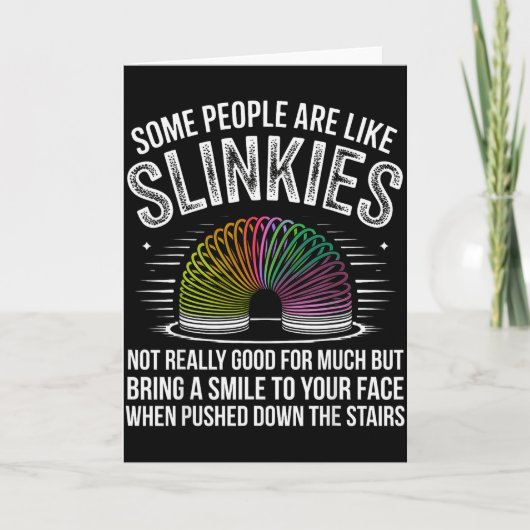 Some People Are Like Slinkies Funny Humor Retro Sa Karte (Vorderseite)