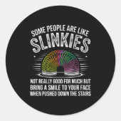 Some People Are Like Slinkies Funny Humor Retro Sa Runder Aufkleber (Vorderseite)