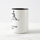 Some People Just Need A Little Push  Zweifarbige Tasse (Mittel)