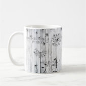 Some see a weed. Some see a wish. Dandelions Kaffeetasse (Links)