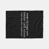 Some things are better left alone like for fleecedecke (Vorderseite (Horizontal))