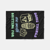 Some Things Are Worth Ting For Funny Apparel  Fleecedecke (Vorderseite (Horizontal))