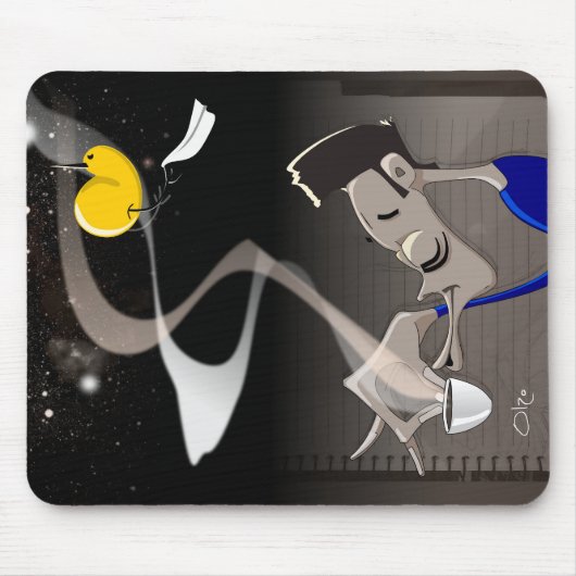 Somebird - Zeit für Kaffee Mousepad (Vorne)