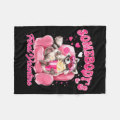 Somebody's Feral Valentine Cute Raccoon Xoxo Valen Fleecedecke (Vorderseite (Horizontal))