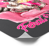 Somebody's Feral Valentine Cute Raccoon Xoxo Valen Poster (Ecke)