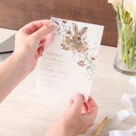 Somebunny auf dem Weg Ostern Wildblume Babydusche Pergament Einladungen