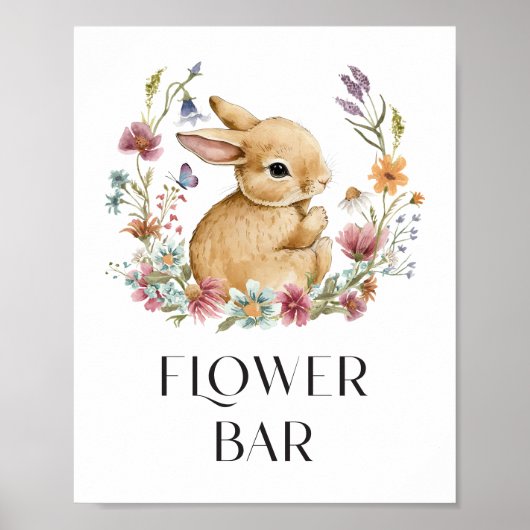 Somebunny Baby Dusche Blume Bar Poster (Vorne)