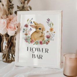 Somebunny Baby Dusche Blume Bar Poster
